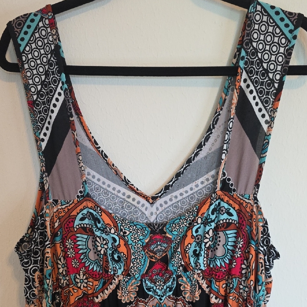 ONE WORLD Multicolor Bohemian Maxi Dress - Picture 7 of 9